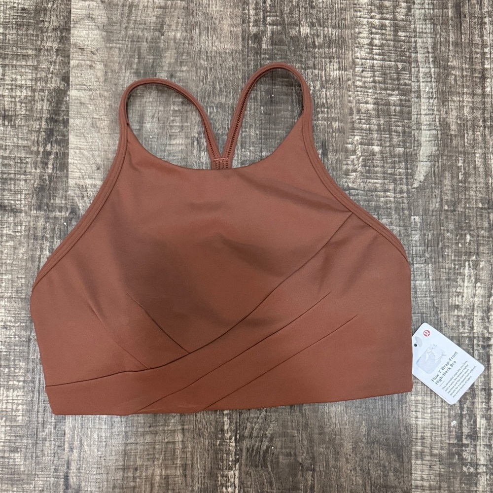 Lululemon Flow Y Wrap-front High-Neck bra-Size 6 NWT